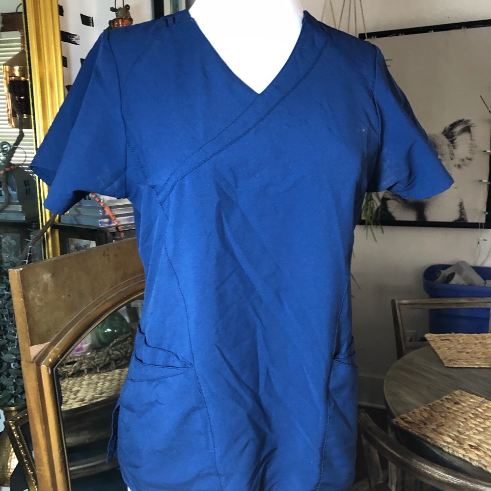 SCRUB TOP SMALL ROYAL BLUE